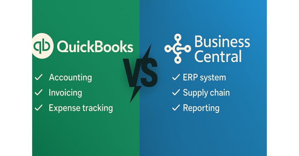 QuickBooks and Business Central - A comparison