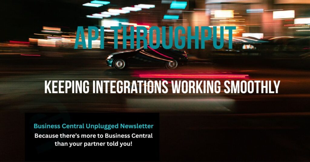 Fast car speeding ahead of others with the title of 'API Throughput' and subtitle of 'Keeping Integrations Working Smoothly'