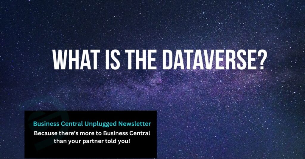 Image of a distant galaxy with text 'What is the Dataverse'
