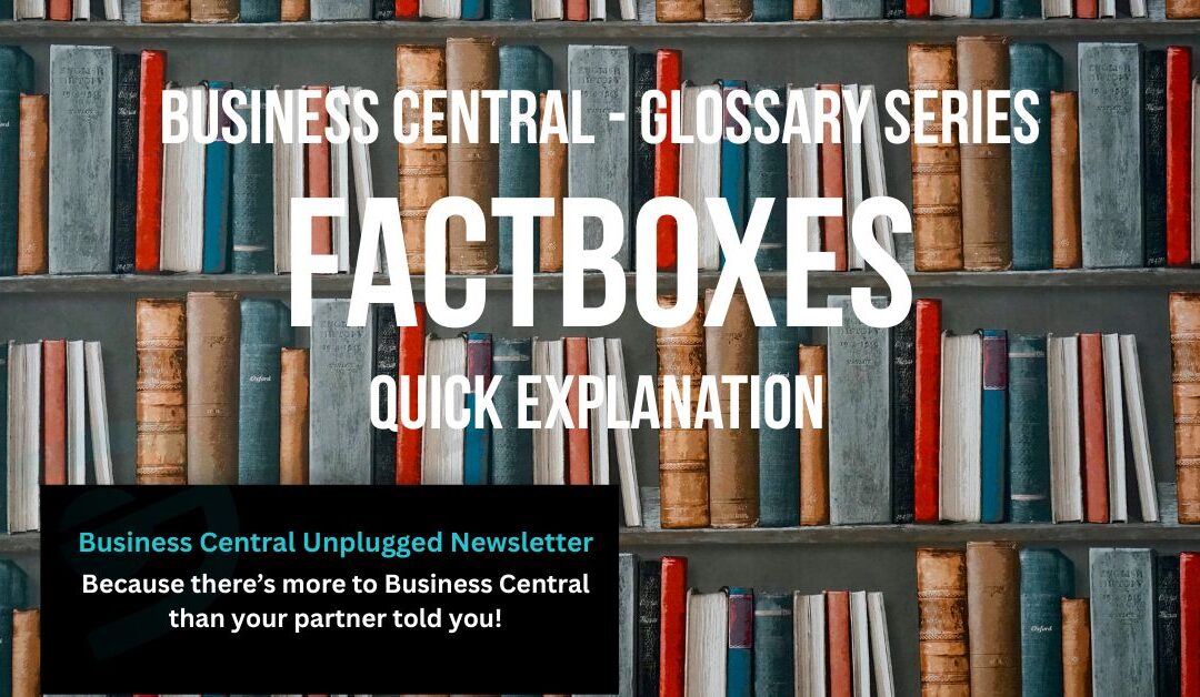 An image of bookshelves with overlay text 'Fact Boxes - Quick Explanation'