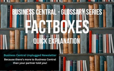 FactBoxes in Business Central